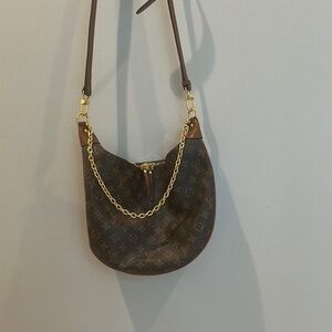 DHGate Brown Monogram Shoulder Bag